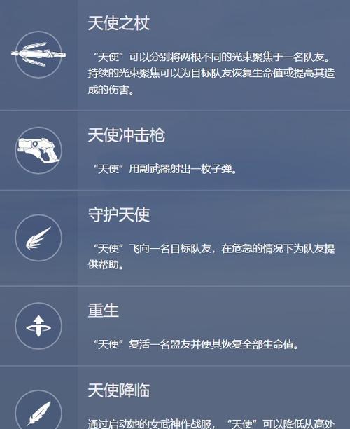 守望先锋天使如何发挥最大作用？使用技巧有哪些？